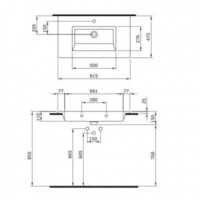 Будкрам купить UP Тумба 80 с раковиной, белый UP Тумба 80 с раковиной, белый 2