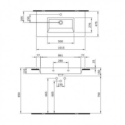 Будкрам купить LAGUNA Тумба 100 с раковиной, белый LAGUNA Тумба 100 с раковиной, белый 2