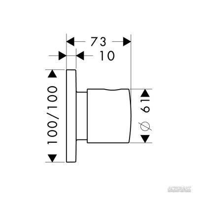 Будкрам купити Citterio M Trio/Quattro Зовнішня частина перемикача Citterio M Trio/Quattro Зовнішня частина перемикача 2