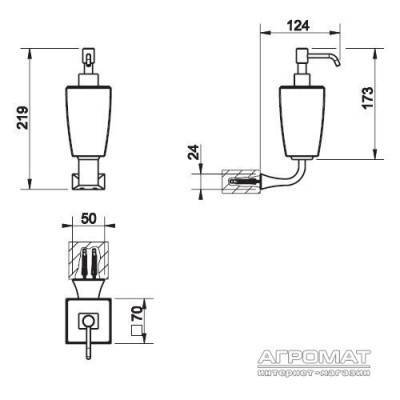 Будкрам купити Mimi Дозатор рідкого мила, хром Mimi Дозатор рідкого мила, хром 2