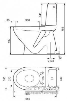 Будкрам купить EKO 2000 33 E020 3/6л Компакт крышка полипропиленовая EKO 2000 33 E020 3/6л Компакт крышка полипропиленовая 2