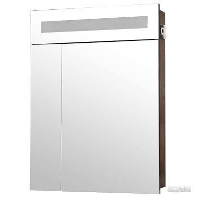 Будкрам купить 02596 НИКА Зеркальный шкафчик-60, с подсветкой, венге