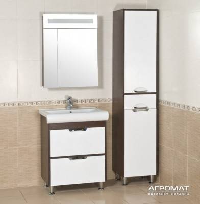 Будкрам купити 02596 НІКА Дзеркальна шафка-60, з підсв., венге 02596 НІКА Дзеркальна шафка-60, з підсв., венге 2