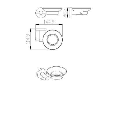 Будкрам купить AURORA Мыльница, хром стекло AURORA Мыльница, хром стекло 2