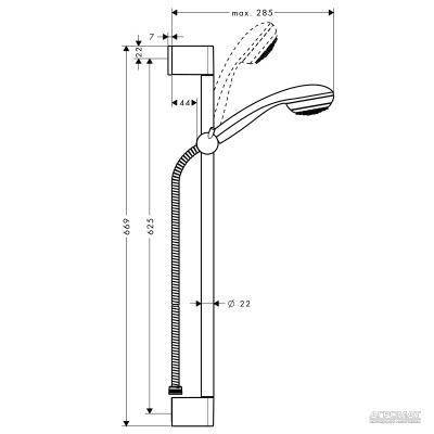 Будкрам купити Crometta 85 1jet/Unica'Crometta Душовий набір Crometta 85 1jet/Unica'Crometta Душовий набір 2