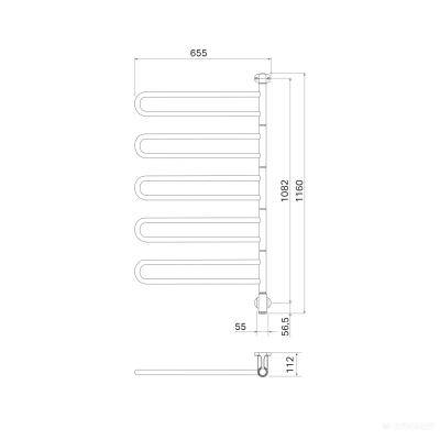 Будкрам купити Flex U 5/650 електрична рушникосушка , хром Flex U 5/650 електрична рушникосушка , хром 2