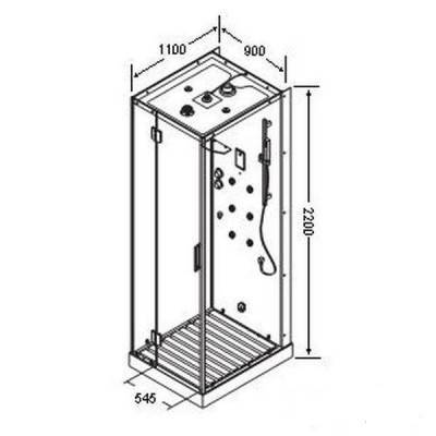 Будкрам купити FRESH Бокс паровий 900*1100*2200 + дерев. настил (5 частин), панель червона, ліве відкривання FRESH Бокс паровий 900*1100*2200 + дерев. настил (5 частин), панель червона, ліве відкривання 2