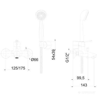 Будкрам купить MITO Смеситель для ванны и душа MITO Смеситель для ванны и душа 2
