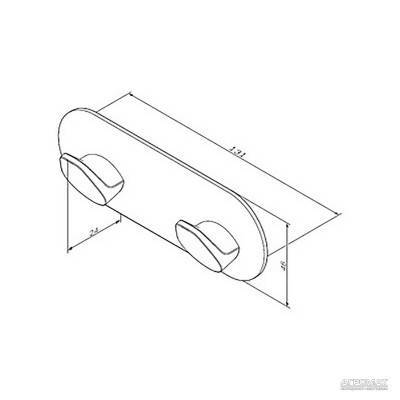Будкрам купить A5035600/Inspire A5035664, двойной крючок для полотенец A5035600/Inspire A5035664, двойной крючок для полотенец 2