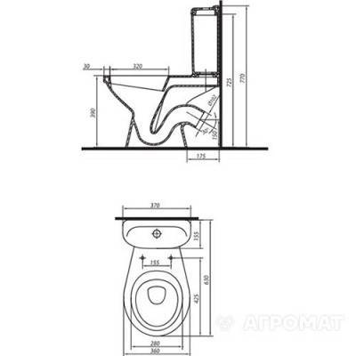 Будкрам купити IDOL Унітаз-компакт підлоговий к/в, в комплекті з сидінням та дворежимною арматурою, н/п IDOL Унітаз-компакт підлоговий к/в, в комплекті з сидінням та дворежимною арматурою, н/п 3