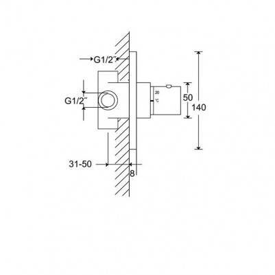Будкрам купить Внешняя часть термостата для душа Внешняя часть термостата для душа 2