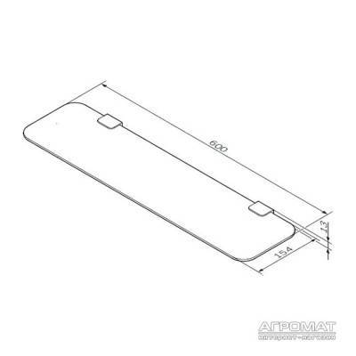 Будкрам купить A5034700/INSPIRE A5034764 Полка-60 стеклянная. для ванн A5034700/INSPIRE A5034764 Полка-60 стеклянная. для ванн 2