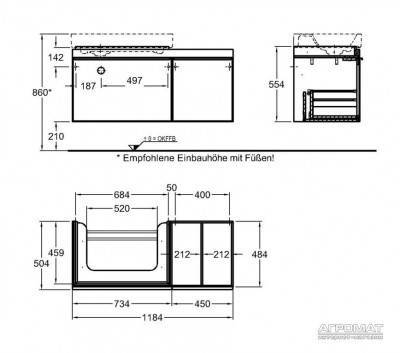 Будкрам купити 835420 Citterio Шафка під раковину - 118 835420 Citterio Шафка під раковину - 118 2