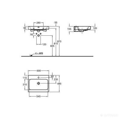 Будкрам купити iCon Умивальник 600x485 мм, білий iCon Умивальник 600x485 мм, білий 2