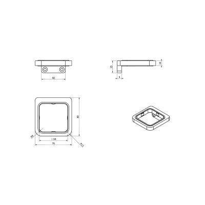 Будкрам купити COMFORT 2.0 Тримач настінний, хром COMFORT 2.0 Тримач настінний, хром 2