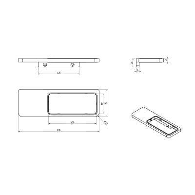Будкрам купить COMFORT 2.0 Держатель настенный двойной с полкой, хром COMFORT 2.0 Держатель настенный двойной с полкой, хром 2