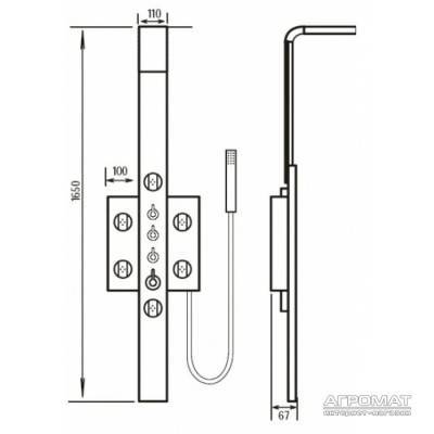 Будкрам купить Tender 2 Душевая панель гидромассажных., термостат Tender 2 Душевая панель гидромассажных., термостат 2