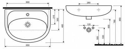 Будкрам купить Nova KOLO Раковина мебельная-65 Nova KOLO Раковина мебельная-65 2