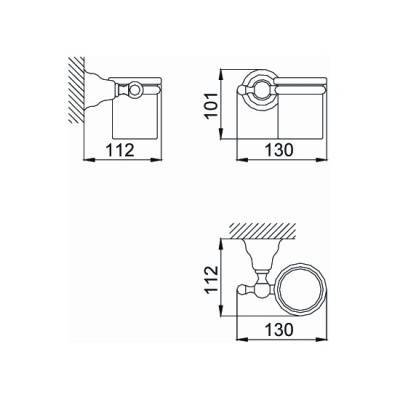 Будкрам купити Charlestone Склянка з тримачем, бронза Charlestone Склянка з тримачем, бронза 2