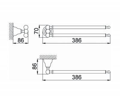 Будкрам купить Fresh Полотенцедержатель дв., золото Fresh Полотенцедержатель дв., золото 2