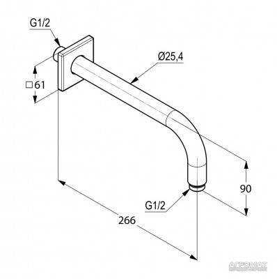 Будкрам купить A-QA Держатель верхнего душа 250 A-QA Держатель верхнего душа 250 2