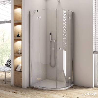 Будкрам купити Annea Душова кабіна  1/4 кр.,хром/прозоре скло, (2пак)