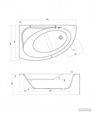 Будкрам купити MEZA Ванна 160x100 ліва MEZA Ванна 160x100 ліва 3