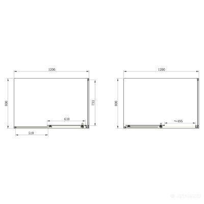 Будкрам купити FRAME Душова кабіна, розсувна- 120*80 реверсивна - хром/шиншила(1уп) FRAME Душова кабіна, розсувна- 120*80 реверсивна - хром/шиншила(1уп) 2