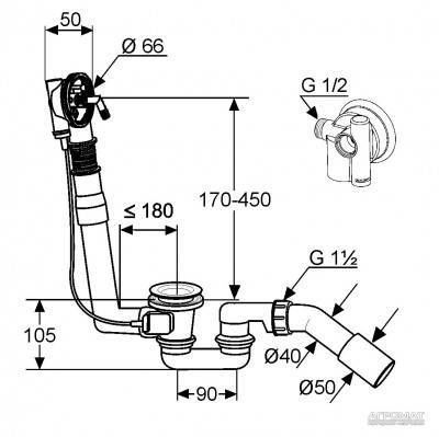 Будкрам купити Rotexa Multi Злив-перелив д/ванни Rotexa Multi Злив-перелив д/ванни 2