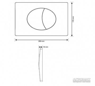 Будкрам купити SLIM SILENT EGE кнопка злива 3/6л сатін SLIM SILENT EGE кнопка злива 3/6л сатін 2