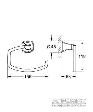 Будкрам купить GRANDERA Держатель туалетной бумаги, хром GRANDERA Держатель туалетной бумаги, хром 2