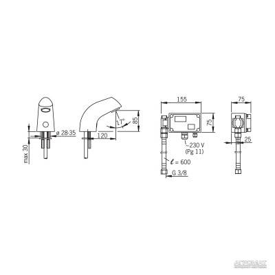 Будкрам купить Electra Смеситель для раковины сенсорн. 230 V Electra Смеситель для раковины сенсорн. 230 V 2