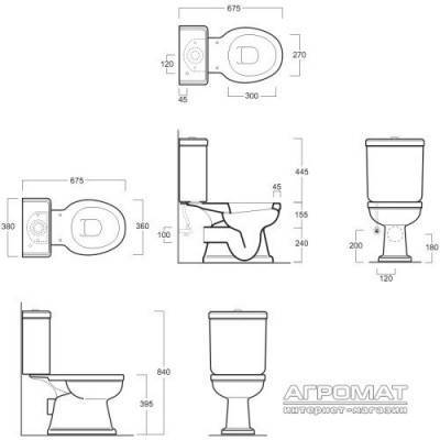 Будкрам купити - LONDRA, Унітаз-моноблок нап. з гориз. змивом, білий - LONDRA, Унітаз-моноблок нап. з гориз. змивом, білий 2