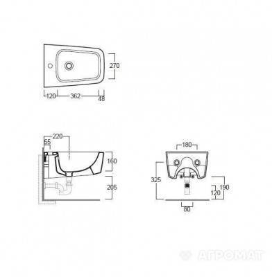 Будкрам купити DE 19/F 85 - DEGRADE Біде підв., біле DE 19/F 85 - DEGRADE Біде підв., біле 3