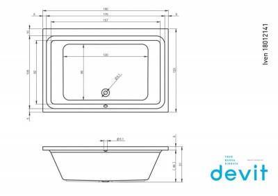 Будкрам купити IVEN Ванна 180х120 + ніжки set07 IVEN Ванна 180х120 + ніжки set07 2