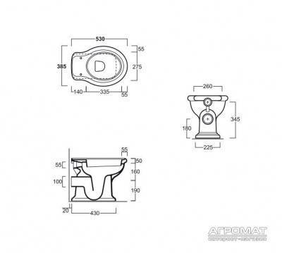 Будкрам купити Lante Унітаз з гор. зливом, білий Lante Унітаз з гор. зливом, білий 2