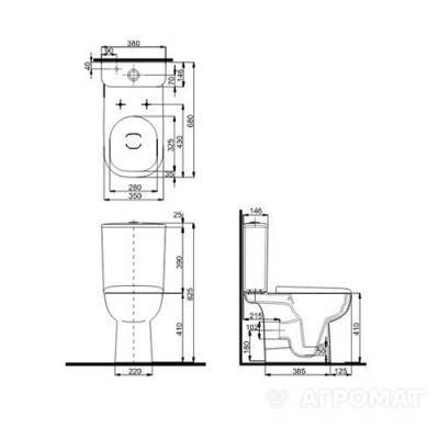 Будкрам купити TRAFFIC Компакт підлоговий Rimfree з нижнім підводом води TRAFFIC Компакт підлоговий Rimfree з нижнім підводом води 2