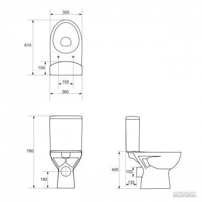 Будкрам купити PARVA 011 3/6л  Компакт 438 + кришк. дюропл. lift PARVA 011 3/6л  Компакт 438 + кришк. дюропл. lift 2