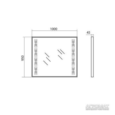Будкрам купить 04590 ВЕНЕЦИЯ Зеркало-100, с подсветкой и геометрическим орнаментом 04590 ВЕНЕЦИЯ Зеркало-100, с подсветкой и геометрическим орнаментом 3