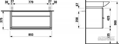 Будкрам купить H4012520754641/Case Тумба под раковину 893х375мм. бел., глянц. H4012520754641/Case Тумба под раковину 893х375мм. бел., глянц. 2