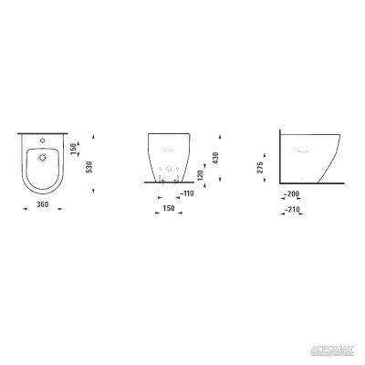 Будкрам купити PRO Біде, білий PRO Біде, білий 2