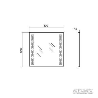 Будкрам купить 04583 ВЕНЕЦИЯ Зеркало-80, с подсветкой и геометрическим орнаментом 04583 ВЕНЕЦИЯ Зеркало-80, с подсветкой и геометрическим орнаментом 3
