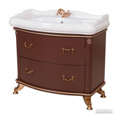 Будкрам купить 12762 АРТ ДЕКО Тумба с раковиной-100 "1837", орех итальянский