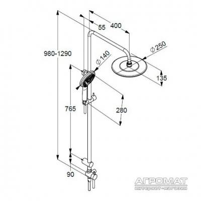 Будкрам купити Freshline Dual 250 Душова система Freshline Dual 250 Душова система 3
