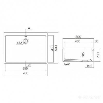 Будкрам купить NOVA PRO мойка керамическая 70 х 50см NOVA PRO мойка керамическая 70 х 50см 2