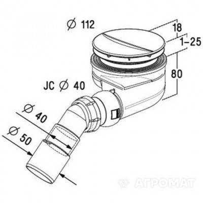 Будкрам купити TURBOFLOW сифон для піддону  D-90 TURBOFLOW сифон для піддону  D-90 2