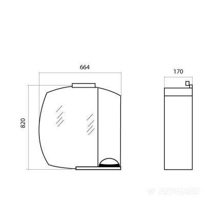 Будкрам купити 00837 ГЛОРІЯ Дзеркало-65 L з підсвіткою та пеналом ліворуч 00837 ГЛОРІЯ Дзеркало-65 L з підсвіткою та пеналом ліворуч 2