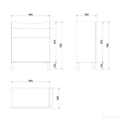 Будкрам купить SMART Тумба под раковину COMO 60 белая SMART Тумба под раковину COMO 60 белая 3