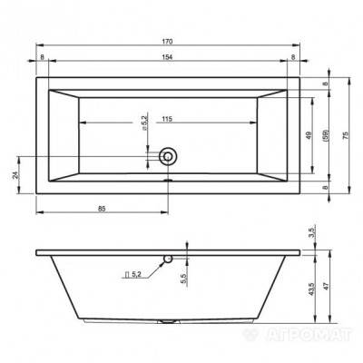 Будкрам купити LUSSO 170х75 Ванна LUSSO 170х75 Ванна 3