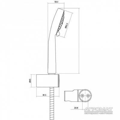 Будкрам купить LANO S951-022 Душевой комплект с настенным держателем LANO S951-022 Душевой комплект с настенным держателем 2